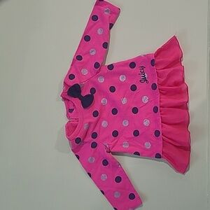 Kids Juicy Couture 3-6 month baby girls hot pink with polka dots long sleeve